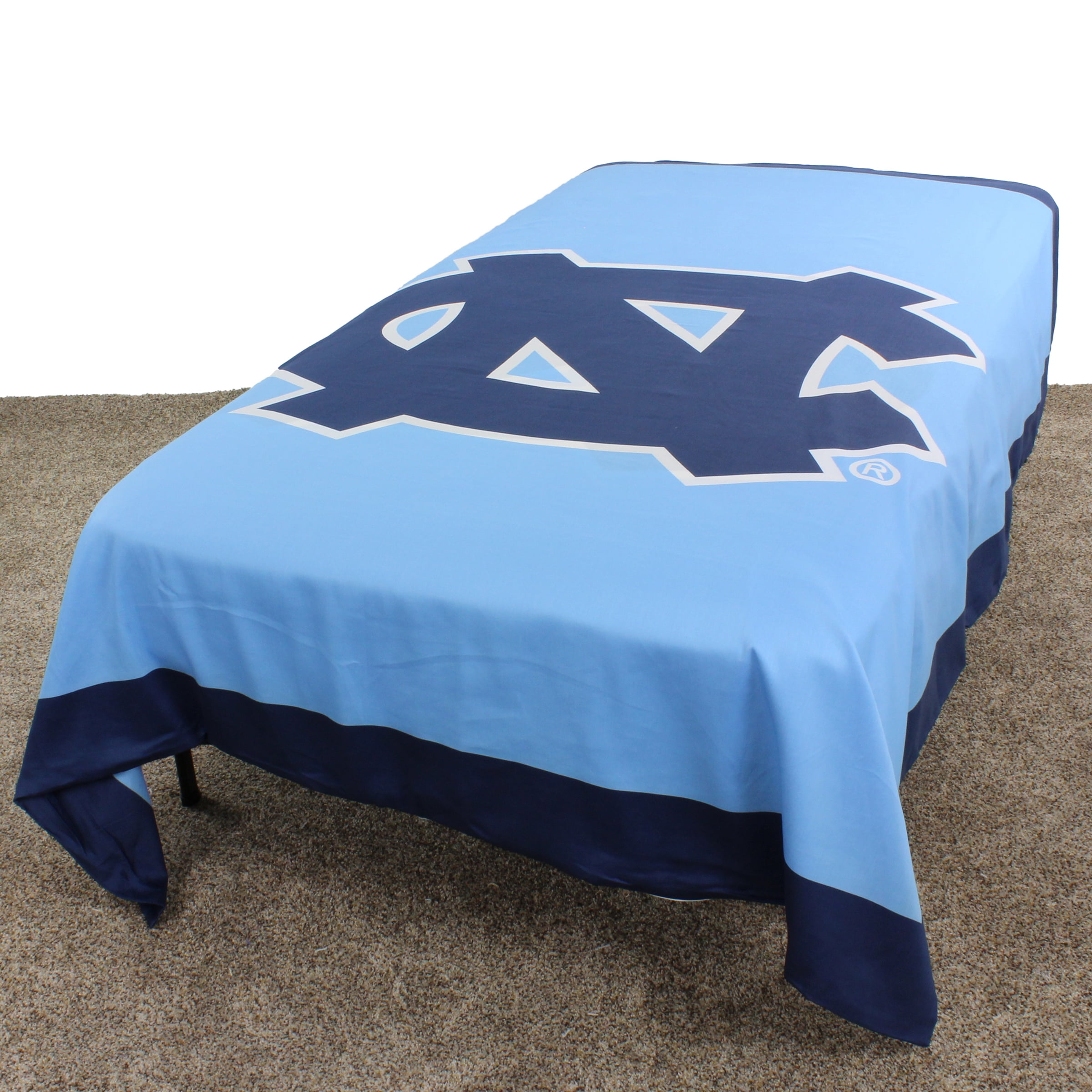 North Carolina Tar Heels Duvet Cover / Summer Blanket, 2 Sided Reversible, 100% Cotton, 80" x 90", Full