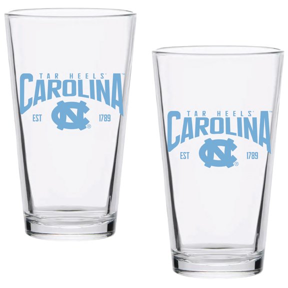 North Carolina Tar Heels Two-Pack 16oz. Established Pint Glass Set