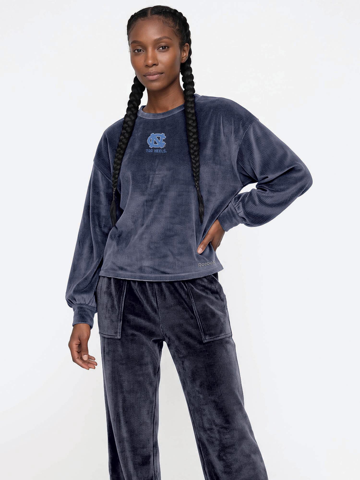 North Carolina Tar Heels Reebok Womens Crew Neck Pullover with Balloon Sleeves