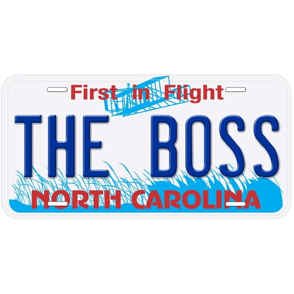 North Carolina The Boss Novelty Car Auto License Plate