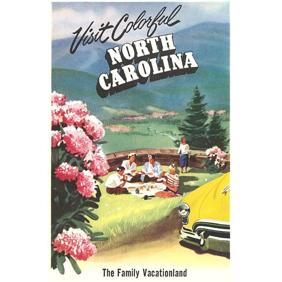 Art.com North Carolina Travel Poster Art Print, 12" x 18"