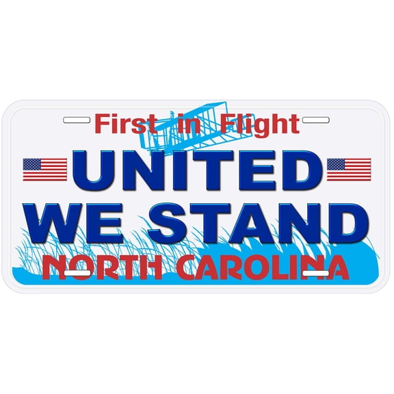 North Carolina United We Stand Novelty Car Auto License Plate