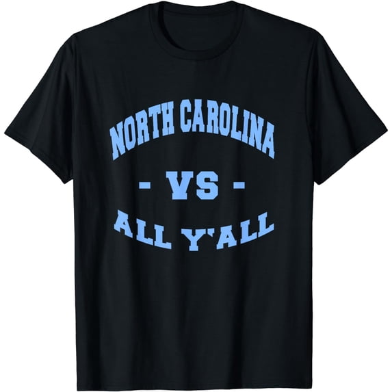 North Carolina VS All YALL United States Font T-Shirt