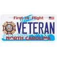 thumbnail image 1 of North Carolina Veteran Novelty Car Auto License Plate, 1 of 2