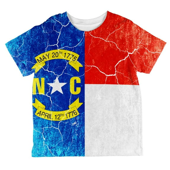 North Carolina Vintage Distressed State Flag All Over Toddler T Shirt Multi 6T