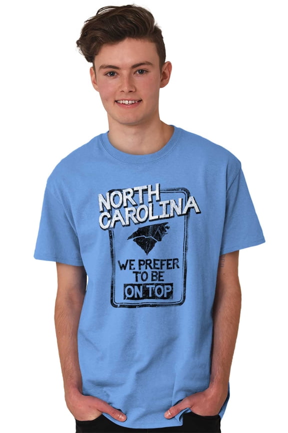 North Carolina We Prefer On Top Funny Plus Size Crewneck Graphic Tee Shirt Brisco Brands 2X