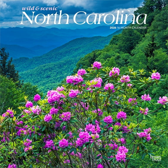 North Carolina Wild & Scenic | 2026 12x24" (Hanging) Wall Calendar | Plastic-Free