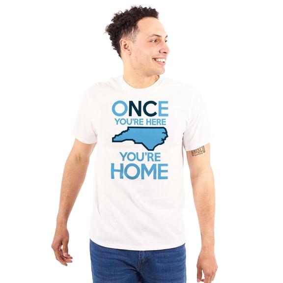 North Carolina You're Home Here Cute Plus Size Crewneck Graphic Tee Shirt Brisco Brands 2X