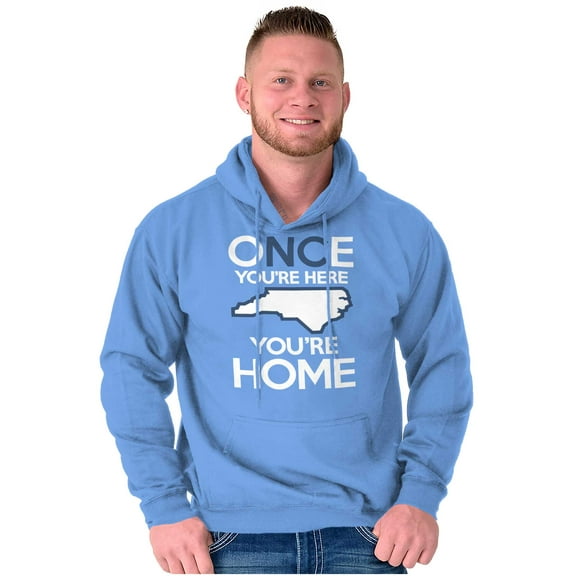 North Carolina You're Home Here Cute Unisex Plus Fleece Graphic Hoodie Brisco Brands 2X