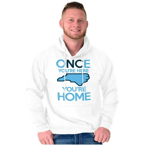 North Carolina You're Home Here Cute Unisex Plus Fleece Graphic Hoodie Brisco Brands 3X