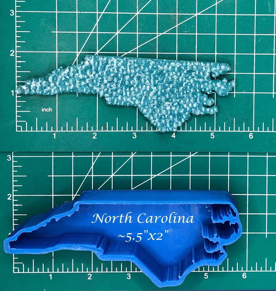 North Carolina - bumpy front - silicone freshie mold
