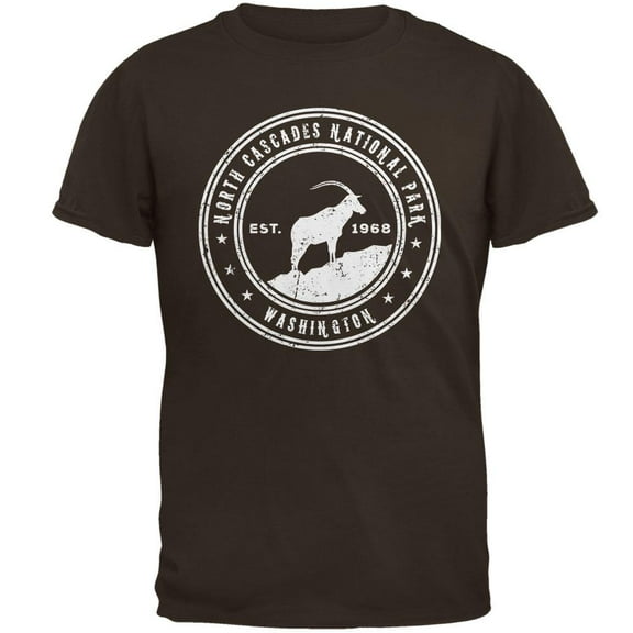 North Cascades National Park Mens T Shirt Brown MD