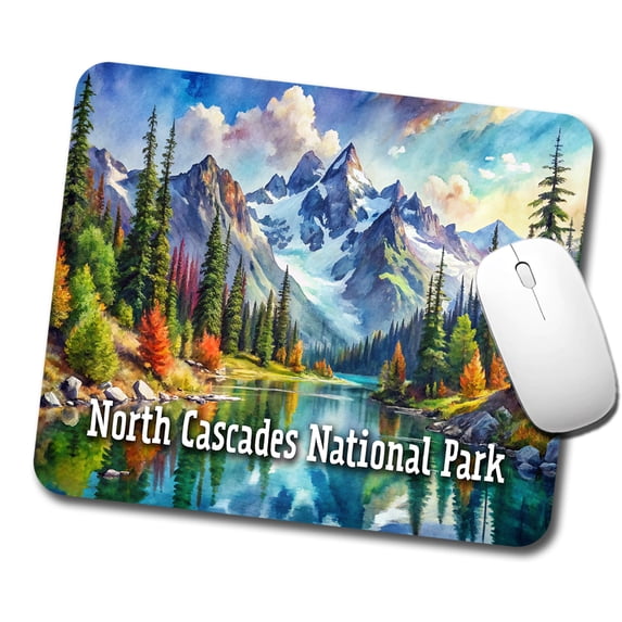 North Cascades National Park Washington Mouse Pad Low Profile Gaming Mat