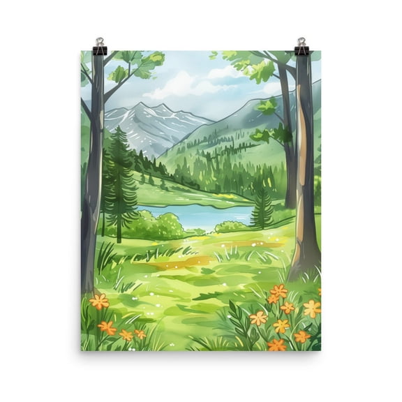 North Cascades Print, Washington Mountain Landscape Wall Art, Pacific Northwest Decor, National Park Travel Artwork #3528, Unframed Poster Size 16x24