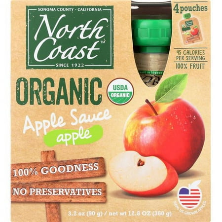 North Coast 4 Pouches Organic Apple Sauce