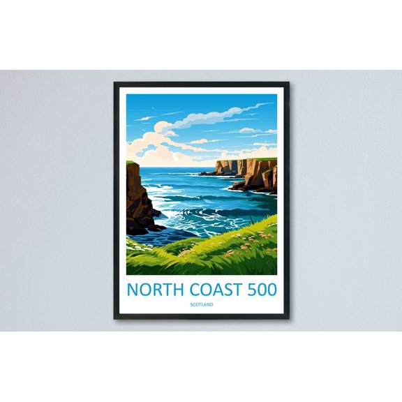 North Coast 500 Print North Coast 500 Home Decor North Coast 500 Art Print North Coast 500 Wall Art Scotland Enthusiast Gift Wall Hanging, Poster Only
