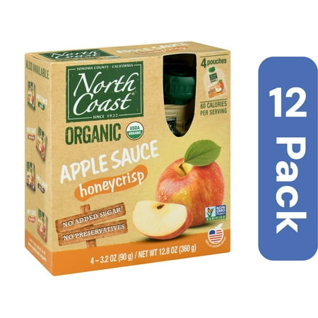North Coast Applesauce Honeycrisp 4-Pack Organic 12.8 oz (Pack Of 12)
