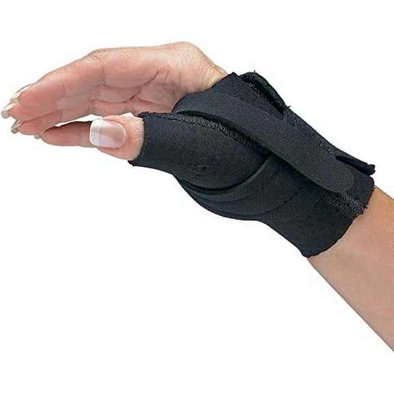 North Coast Medical Comfort Cool Thumb CMC Restriction, Large Plus, Right, Black