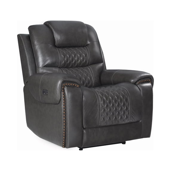 North Cushion Back Power^2 Glider Recliner Grey
