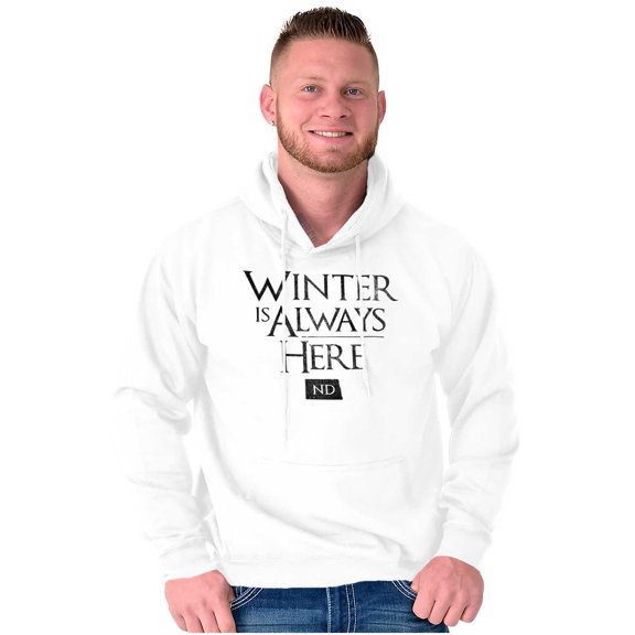 North Dakota Always Winter Funny ND Unisex Plus Fleece Graphic Hoodie Brisco Brands 3X
