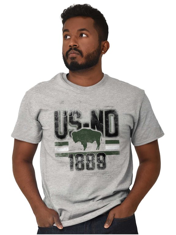 North Dakota Bison Distressed ND Men's Graphic T Shirt Tees Brisco Brands M