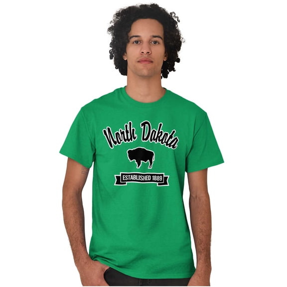 North Dakota Cute Bison Souvenir Men's Graphic T Shirt Tees Brisco Brands M