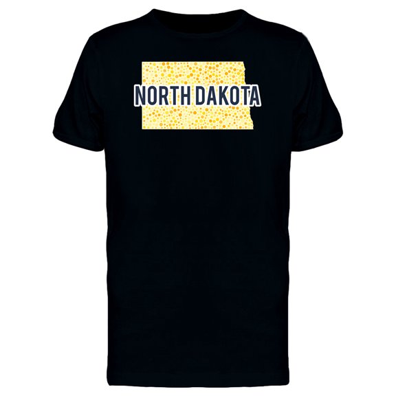 North Dakota Dotted Map Ts Tee Men's -Image by Shutterstock