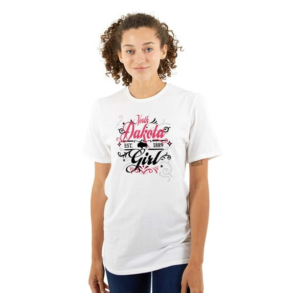 North Dakota Fancy Feminine Filagree Women's Plus Size Graphic Tee Brisco Brands 2X