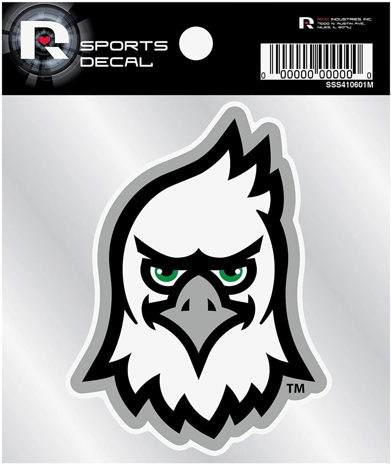 Und Sticker North Dakota Fighting Hawks Mascot Logo Premium 4x4 Decal with Clear ...