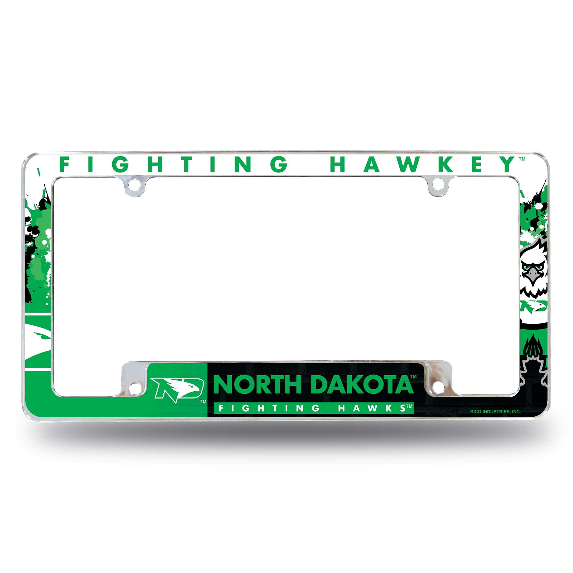 NORTH DAKOTA UNIVERSITY ALL OVER CHROME FRAME