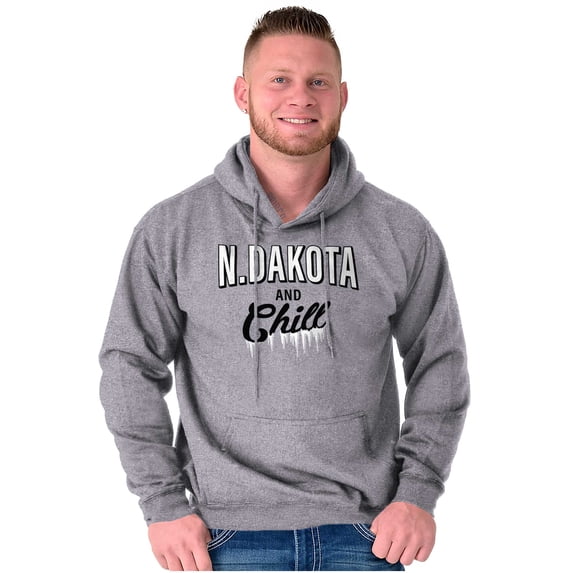 North Dakota Funny Midwest Winter ND Hoodie Sweatshirt Women Men Brisco Brands L