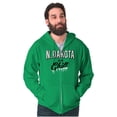 thumbnail image 1 of North Dakota Funny Midwest Winter ND Zip Up Hoodie Men's Women's Brisco Brands 2X, 1 of 6