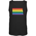 thumbnail image 1 of North Dakota LGBT Gay Pride Rainbow Black Adult Tank Top - Large, 1 of 1