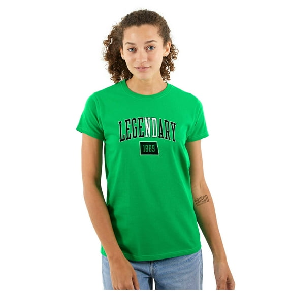 North Dakota Legendary ND Souvenir Womens Fitted Plus Size Graphic Tee Brisco Brands 2X
