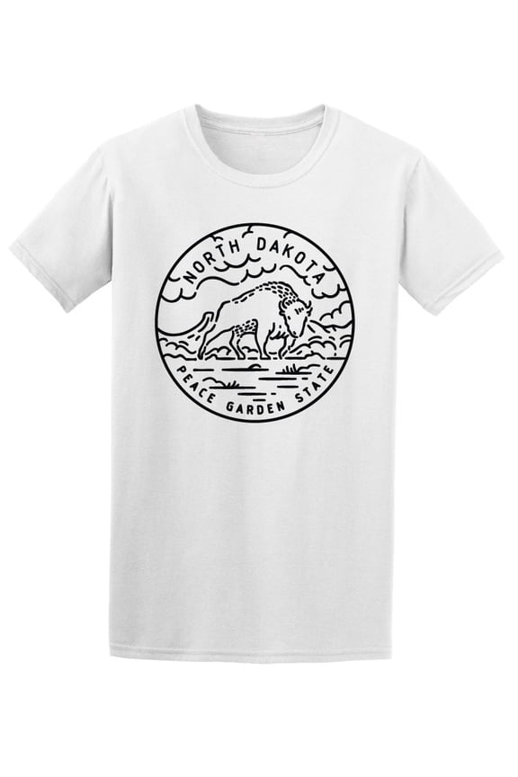 North Dakota Logo T-Shirt Men -Image by Shutterstock, Male Large