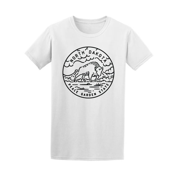 North Dakota Logo T-Shirt Men -Image by Shutterstock, Male x-Large