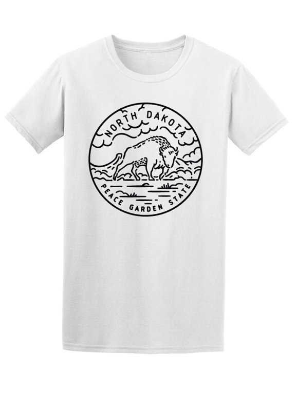 North Dakota Logo T-Shirt Men -Image by Shutterstock, Male x-Large