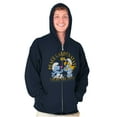 thumbnail image 1 of North Dakota ND Peace Garden Smurfs Zip Up Hoodie Men's Women's Brisco Brands S, 1 of 6