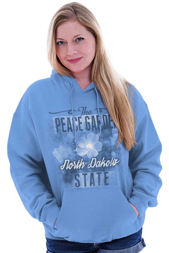 North Dakota ND State Flower Souvenir Women Plus Size Graphic Pullover Hoodie Brisco Brands 2X