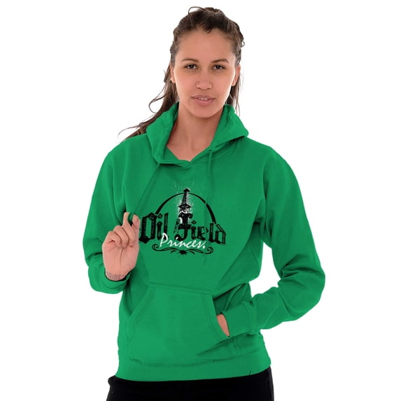 North Dakota Oil Field Princess Cute Hoodie Sweatshirt Women Brisco Brands S