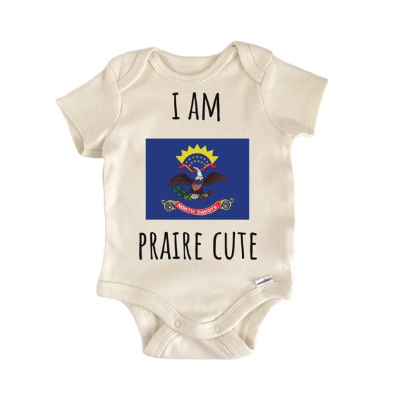 North Dakota Prairie State Flag Baby Gift Baby Bodysuit