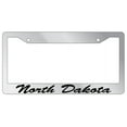 thumbnail image 1 of North Dakota Script Chrome Plastic License Plate Frame EBS, 1 of 1