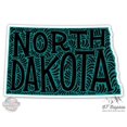 thumbnail image 1 of North Dakota Shape Cute Letters Native Local - 5" Vinyl Sticker - For Car Laptop I-Pad - Waterproof Decal, 1 of 1