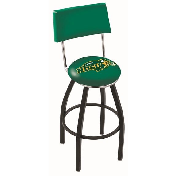 North Dakota State 30 Inch L8C4 Chrome Bar Stool With Back