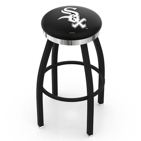Chicago White Sox 25" Swivel Counter Stool with Chrome Accent