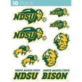 North Dakota State Bison 10Pack 4 inches in size on one of its sides NCAA Durable School Spirit
