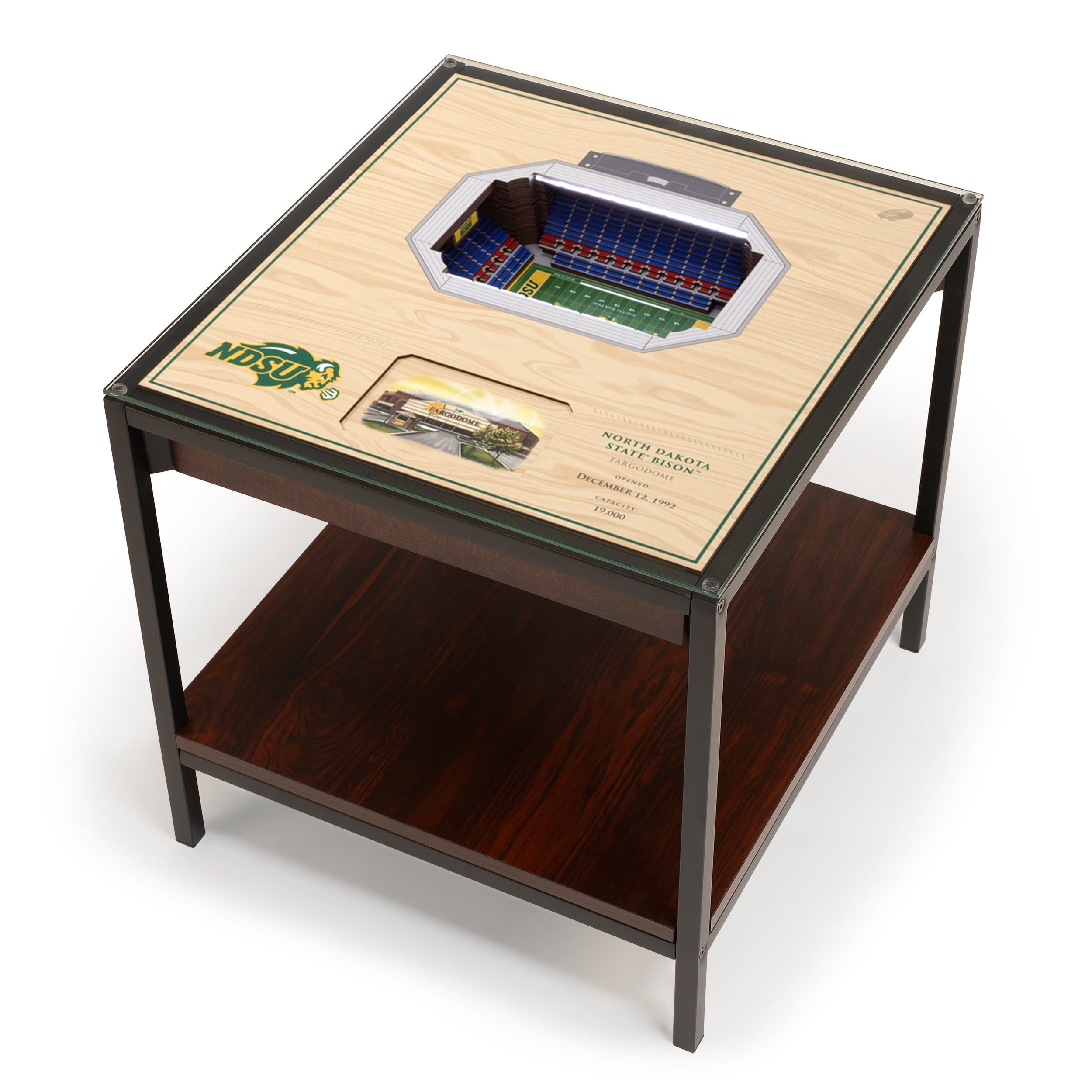 North Dakota State Bison 25-Layer StadiumViews Lighted End Table