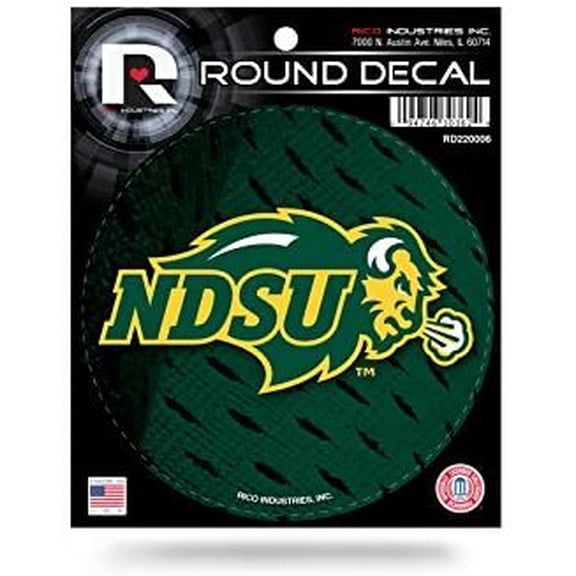 North Dakota State Bison 4" Round Decal University of