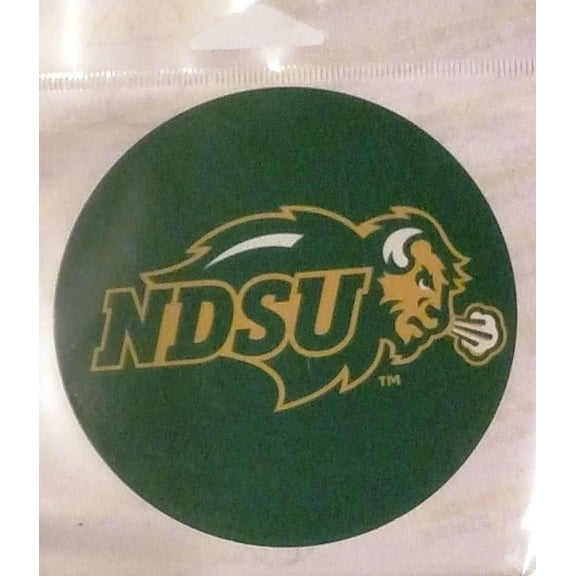 North Dakota State Bison NDSU Decal RR 4" Round Vinyl Auto Home Window Glass University of