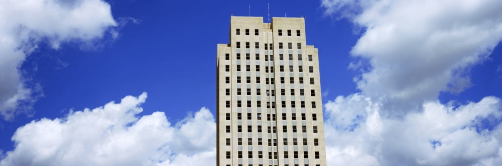 North Dakota State Capitol Building Bismarck North Dakota USA Canvas Art - Panoramic Images (12 x 36)